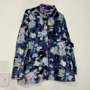 Vera Bradley Floral Zipper Fleece Jacket 3x